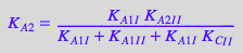 K_A_2 = (K_A_1_I*K_A_2_I_I)/(K_A_1_I + K_A_1_I_I + K_A_1_I*K_C_I_I)