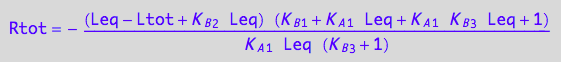 Rtot = -((Leq - Ltot + K_B_2*Leq)*(K_B_1 + K_A_1*Leq + K_A_1*K_B_3*Leq + 1))/(K_A_1*Leq*(K_B_3 + 1))