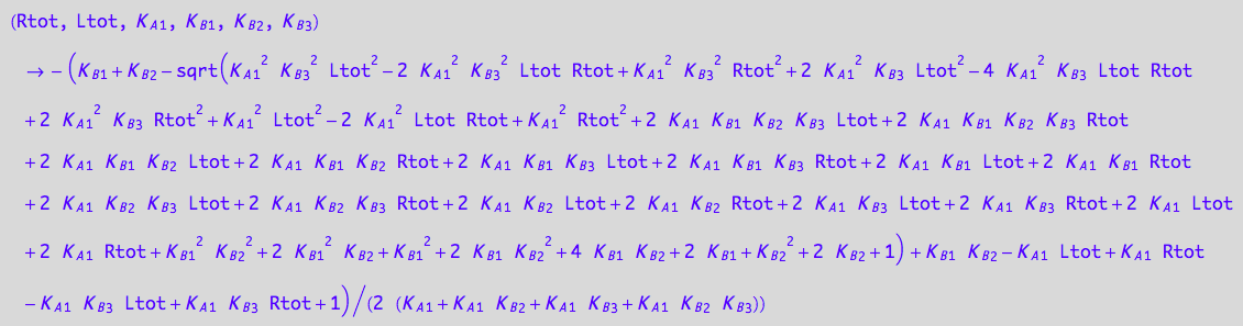 (Rtot, Ltot, K_A_1, K_B_1, K_B_2, K_B_3) -> -(K_B_1 + K_B_2 - (K_A_1^2*K_B_3^2*Ltot^2 - 2*K_A_1^2*K_B_3^2*Ltot*Rtot + K_A_1^2*K_B_3^2*Rtot^2 + 2*K_A_1^2*K_B_3*Ltot^2 - 4*K_A_1^2*K_B_3*Ltot*Rtot + 2*K_A_1^2*K_B_3*Rtot^2 + K_A_1^2*Ltot^2 - 2*K_A_1^2*Ltot*Rtot + K_A_1^2*Rtot^2 + 2*K_A_1*K_B_1*K_B_2*K_B_3*Ltot + 2*K_A_1*K_B_1*K_B_2*K_B_3*Rtot + 2*K_A_1*K_B_1*K_B_2*Ltot + 2*K_A_1*K_B_1*K_B_2*Rtot + 2*K_A_1*K_B_1*K_B_3*Ltot + 2*K_A_1*K_B_1*K_B_3*Rtot + 2*K_A_1*K_B_1*Ltot + 2*K_A_1*K_B_1*Rtot + 2*K_A_1*K_B_2*K_B_3*Ltot + 2*K_A_1*K_B_2*K_B_3*Rtot + 2*K_A_1*K_B_2*Ltot + 2*K_A_1*K_B_2*Rtot + 2*K_A_1*K_B_3*Ltot + 2*K_A_1*K_B_3*Rtot + 2*K_A_1*Ltot + 2*K_A_1*Rtot + K_B_1^2*K_B_2^2 + 2*K_B_1^2*K_B_2 + K_B_1^2 + 2*K_B_1*K_B_2^2 + 4*K_B_1*K_B_2 + 2*K_B_1 + K_B_2^2 + 2*K_B_2 + 1)^(1/2) + K_B_1*K_B_2 - K_A_1*Ltot + K_A_1*Rtot - K_A_1*K_B_3*Ltot + K_A_1*K_B_3*Rtot + 1)/(2*(K_A_1 + K_A_1*K_B_2 + K_A_1*K_B_3 + K_A_1*K_B_2*K_B_3))