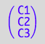 matrix([[C1], [C2], [C3]])